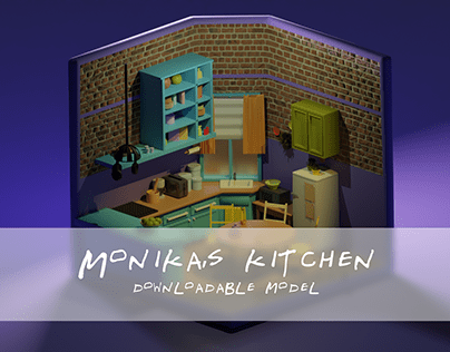 Monika's kitchen in Blender