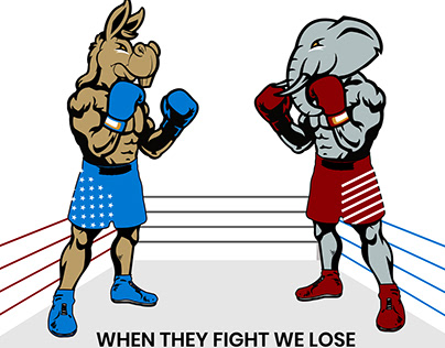 Democratic fighting the Republican ....!