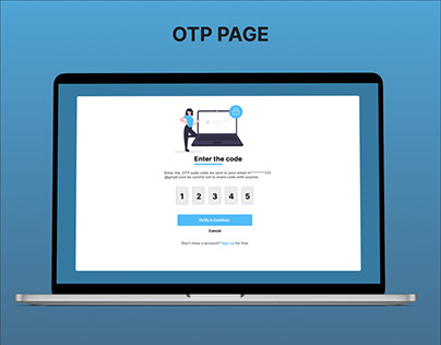 OTP Verification Page Ui Design