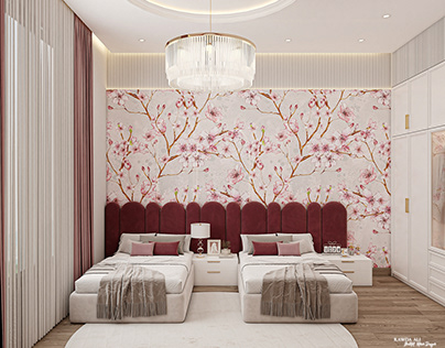 Girls Bedroom Interior Villa Design │ KSA