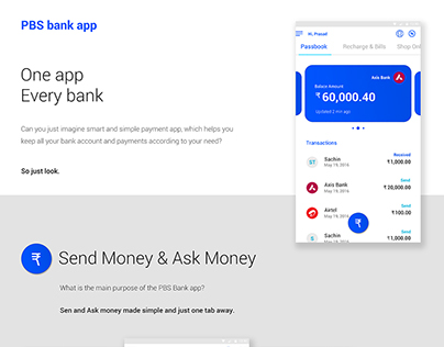 PBS bank app UI,UX design