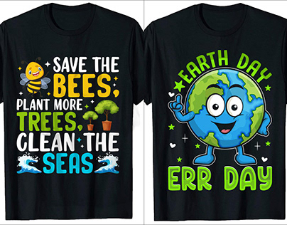 Earth T-Shirt Design Bundle