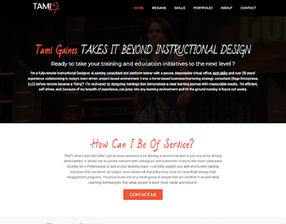 Tamigaines Entrepreneur Website