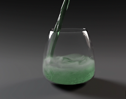 Sparkling water simulation