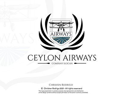 Ceylon airways vintage Logo