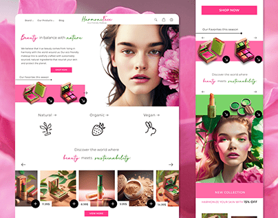 Eco-friendly Makeup Website Design