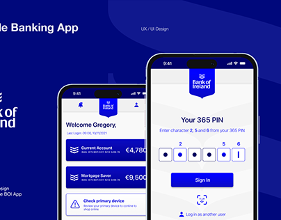 Bank of Ireland - Mobile App Concept