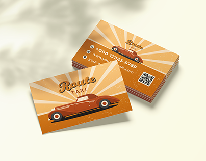 Business card design for a taxi service