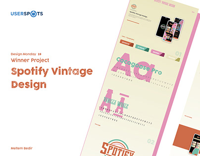 Spotify Vintage Design- Userspots Design Monday 19