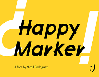 Happy Marker Font Design