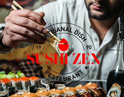 Brand identity design Sushi zen