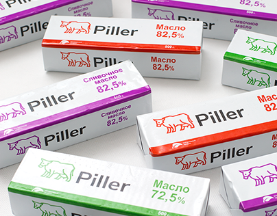 Piller. Brand & packaging design for butter