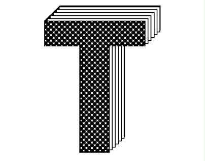UWGB Art and Design Logo, "T" Inspired by Irma Boom