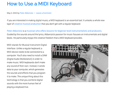 How to Use a MIDI Keyboard