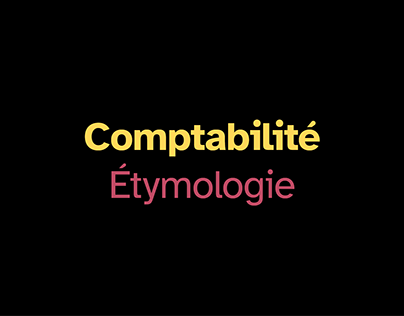 Comptabilité - Étymologie