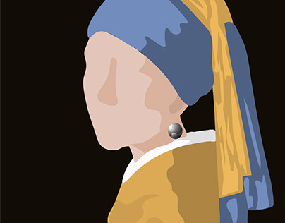 Vector of Girl with pearl Earring