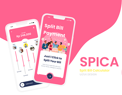 SPICA - Split Bill Payment Mobile UI Design