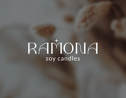 RAMONA soy candle | logo design