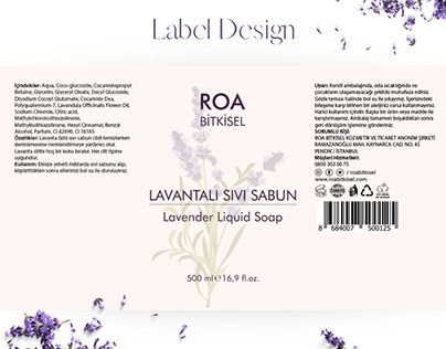 Label Design for Liquid Soap (Lavender)