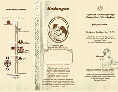 Balinese Wedding Invitation Card
