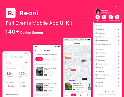 Full Events Mobile App UI Kit