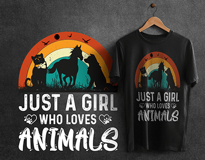 T-Shirt design for girls who love animals