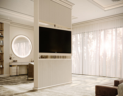 Neoclassic Master bedroom in Qatar