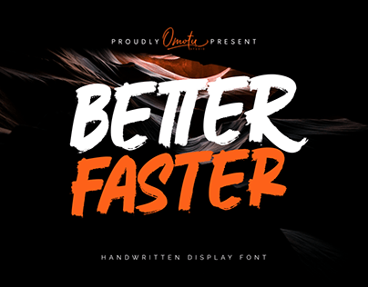 Better Faster | Handwritten Display Font