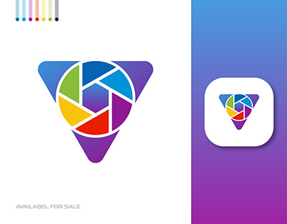 Letter V VividLens - Logo Design