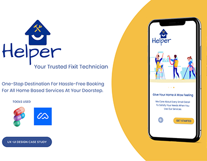 Helper 🏡 Home Services Booking App | UX-UI Case Study