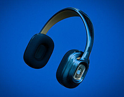 Minimalistic Apple Concept Carbon Fiber Headphones