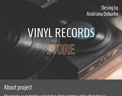 Web design for vinyl records store