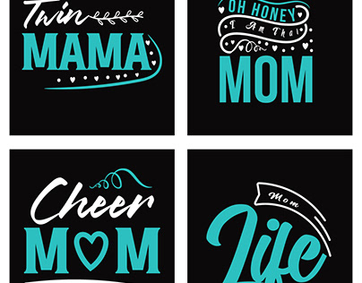 Mother's day Typography T-shirt Design Bundle