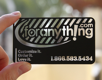 Cool Etched  Black Metal Business Card!