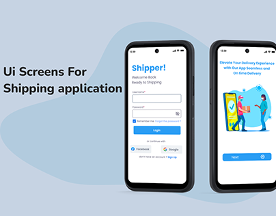 Shipping App UI Screens