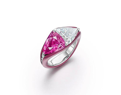 Aluminium ring sapphire diamond 3d model (photo)