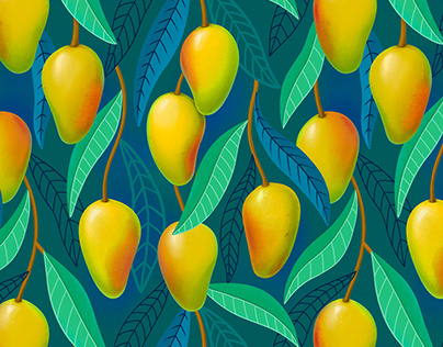 Sweet Mango. Seamless patterns