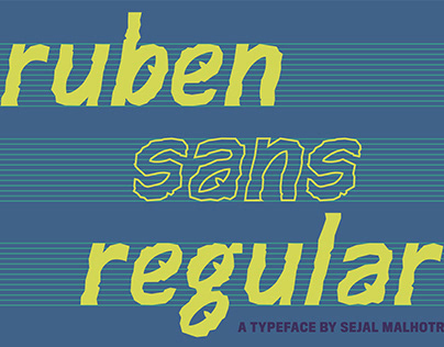 Ruben Sans Regular - A Typeface