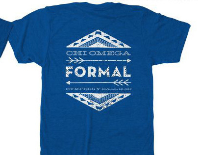 Chi Omega Formal Tshirt Design