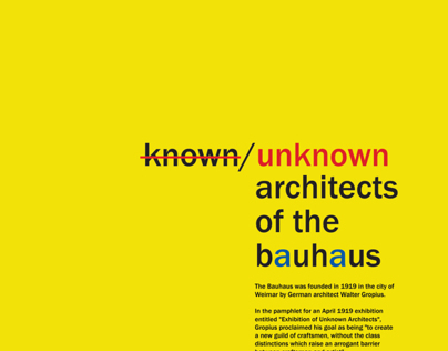 BAUHAUS known/unknown exhibition poster