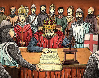 Magna Carta - illustrations for Egham Museum