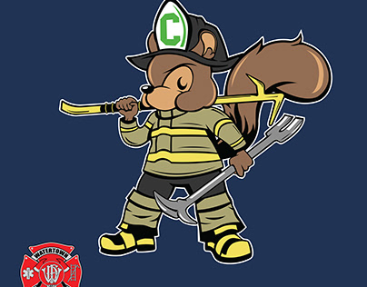 Crew Squirrel Team Shirt Illustration