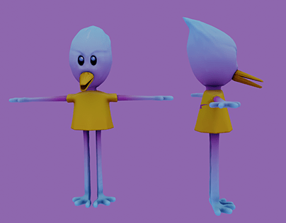 3D Stylized Bird Character