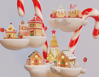 Gingerbread town
