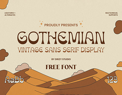 Gothemian Display Vintage Sans Serif FREE FONT