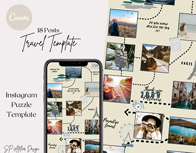 Travel Instagram Template Puzzle