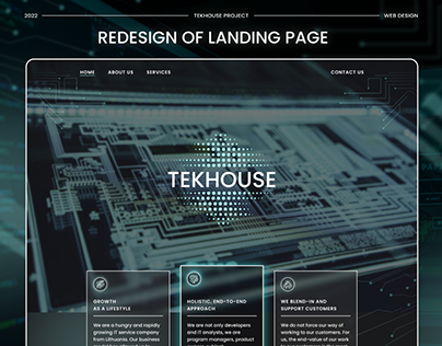 Landing Page for Development IT Group "Tekhouse"