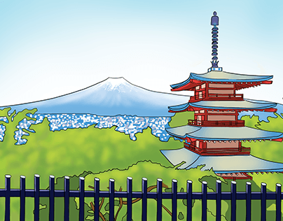 Mount Fuji-Digital Drawing