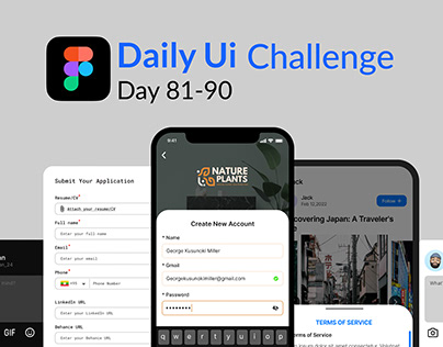 Daily Ui Challenges Day : 081-090