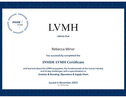 Inside LVMH Certificate